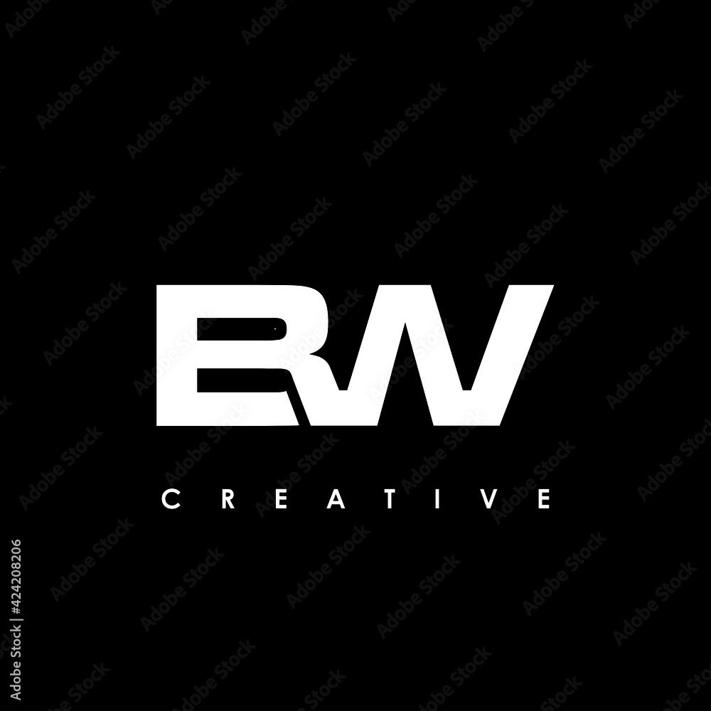BW Letter Initial Logo Design Template Vector Illustration BW Letter Initial Logo Design Template Vector Illustration