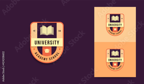 Education school logo template, University and college identity symbol badge