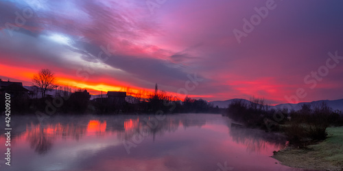 sunrise over the river © Ammar