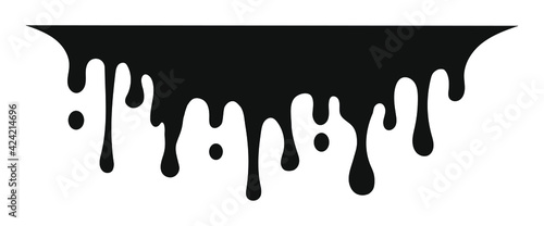 Paint dripping. Dripping liquid. Paint flows. Current drops. Modern current inks. Flowing liquid. Molten chocolate.