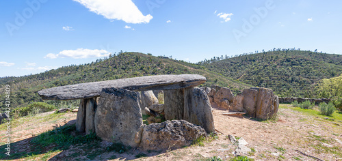 Obraz na plátně El Pozuelo megalithic dolmen complex in Huelva, Andalucia, Spain