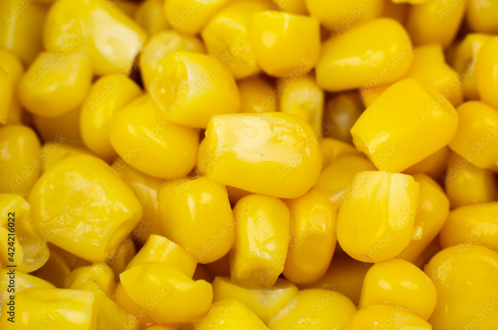Canned Yellow Corn seeds background. Close up, macro photo. Canned Yellow Corn seeds background. Close up, macro photo.