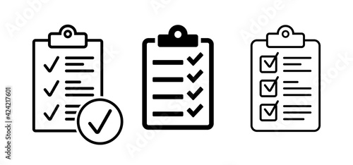 Checklist set icon vector illustration