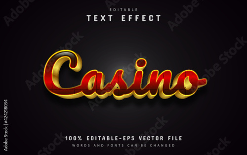 Casino gold text effect