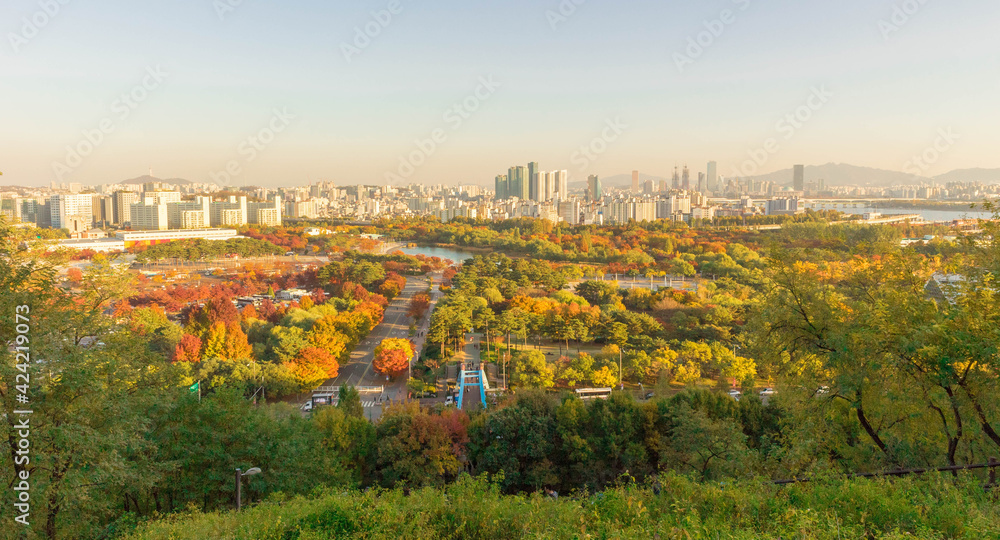 Cityscape in Autumn, South Korea