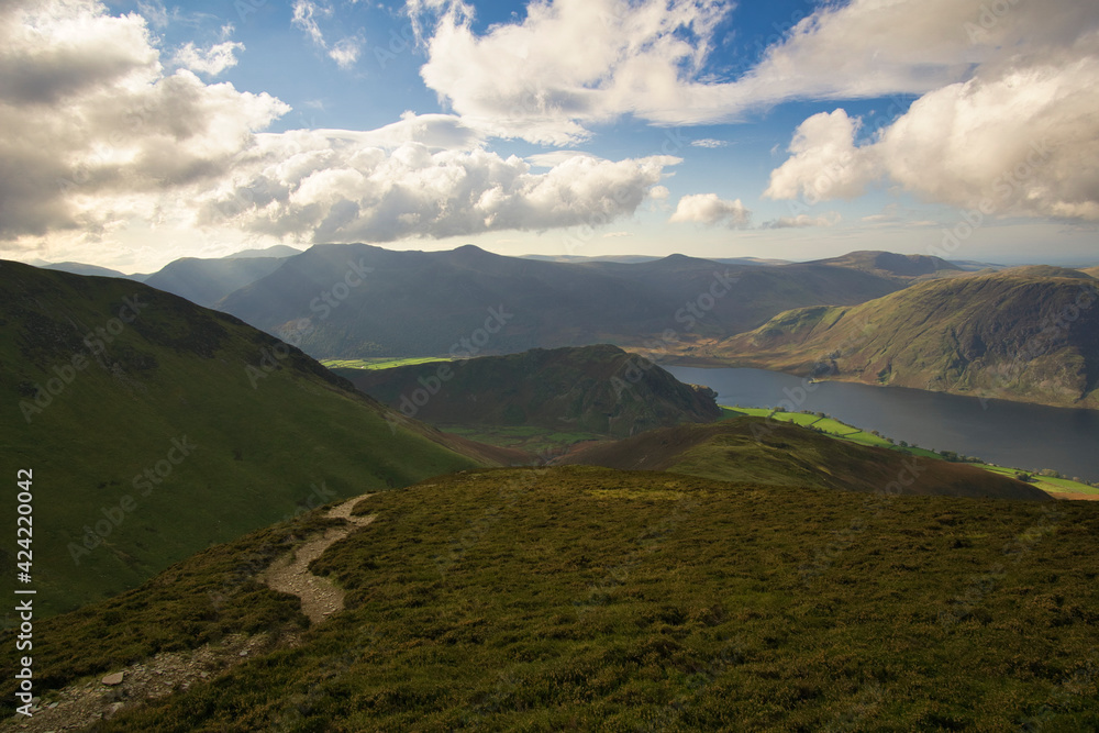 landscape with mountains and clouds Lake District landscape with mountains and clouds Lake District