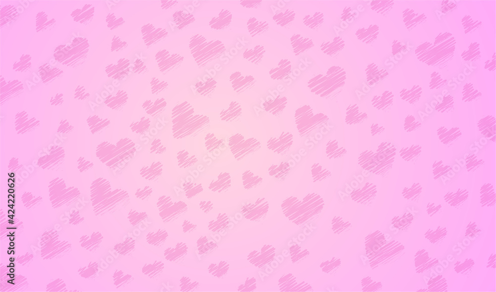 Heart valentine light pink background, Love concept