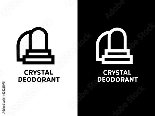 Black and white crystalline deodorant icon.