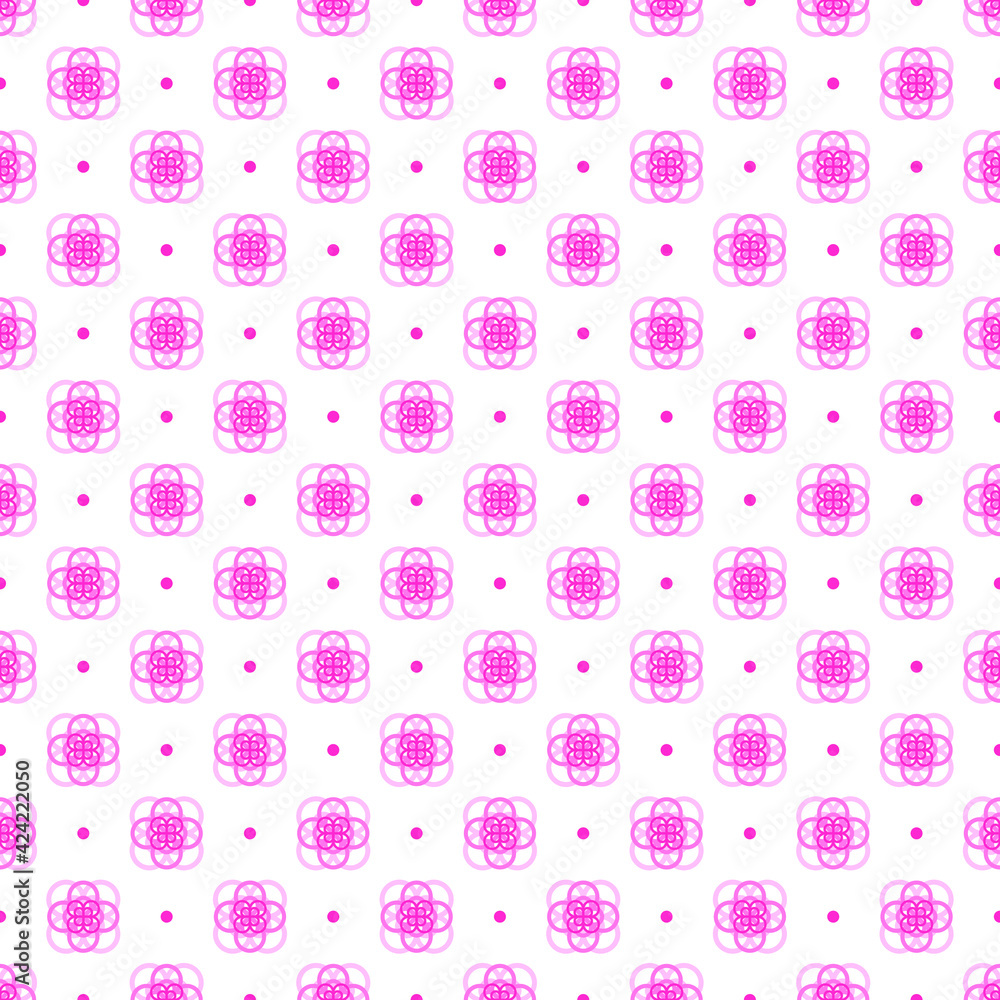 Abstract Seamless Pattern Pink Doodle Geometric Figures Background Vector Abstract Seamless Pattern Pink Doodle Geometric Figures Background Vector
