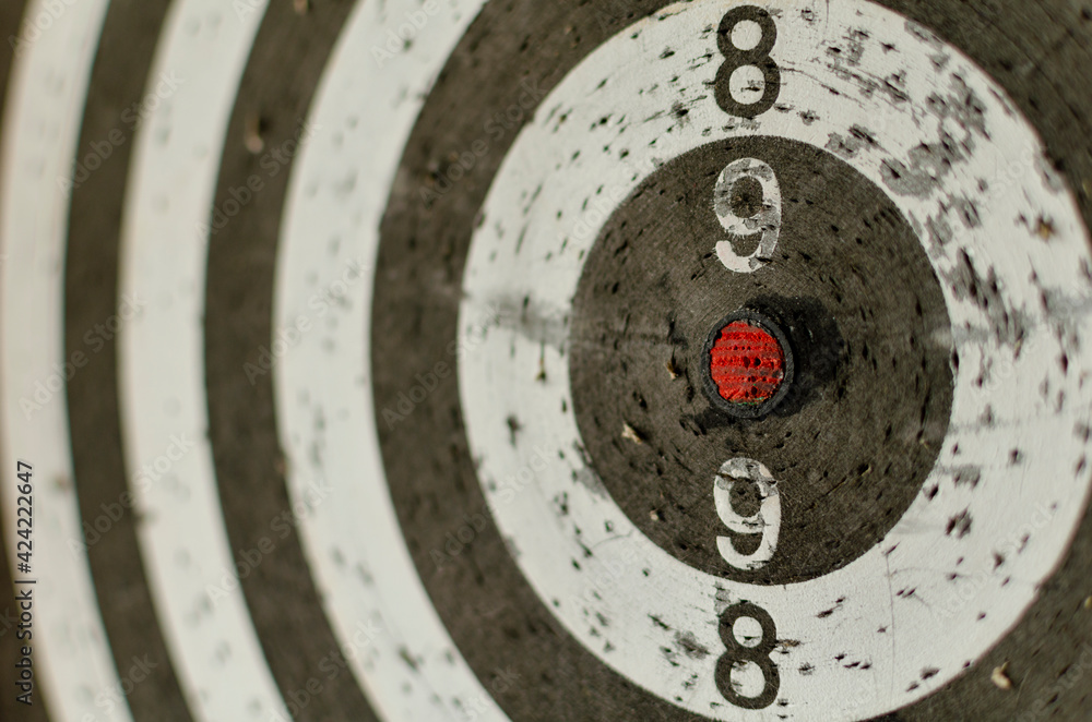 hitting the target. Datrsa target close up hitting the target. Datrsa target close up
