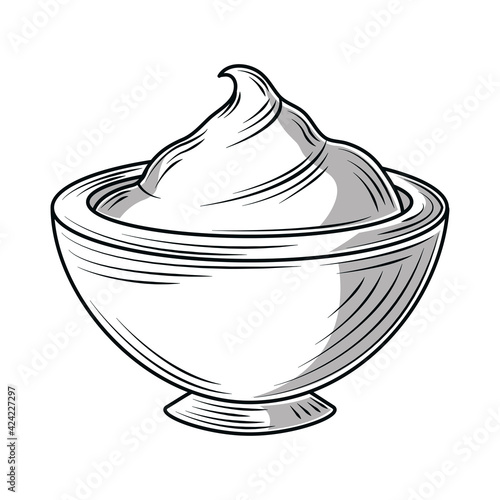 cream in bowl