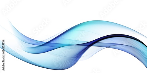 Color light blue abstract waves design