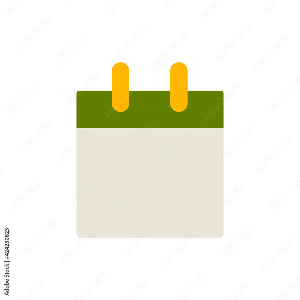 Calendar sheet on white isolated background. Vector illustration Calendar sheet on white isolated background. Vector illustration