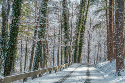 Road trip in the winter. Snow day and adventure.