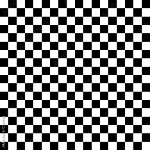 Chessboard 18x18. Vector Monochrome 18x18 Checkered Board. Black And White Color. Checkered Squares.