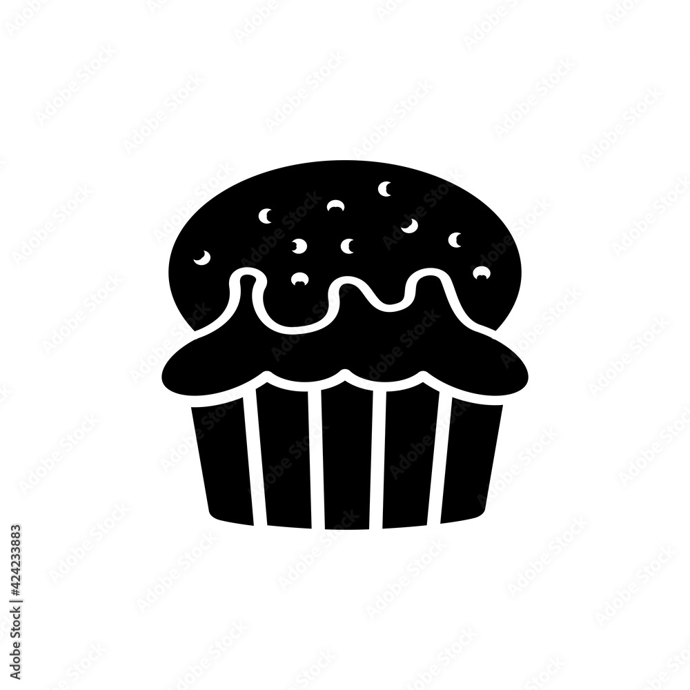 Cupcake icon vector Illustration, Baking cup Dessert icon Cupcake icon vector Illustration, Baking cup Dessert icon