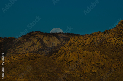 mountains in the night