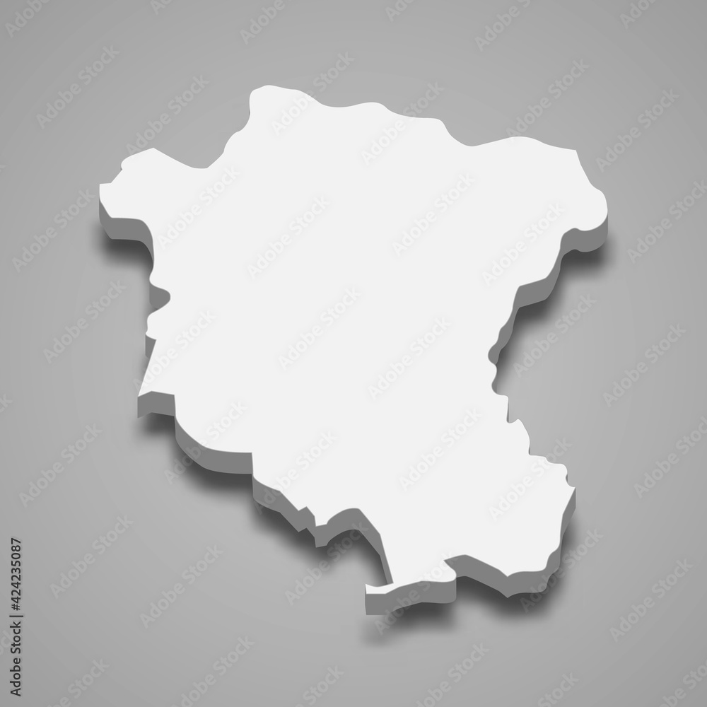 3d isometric map of Tay Ninh Province of Vietnam 3d isometric map of Tay Ninh Province of Vietnam