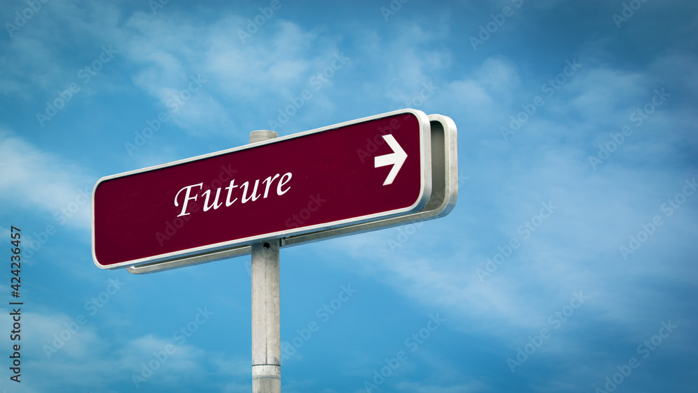 Fototapeta premium Street Sign to Future