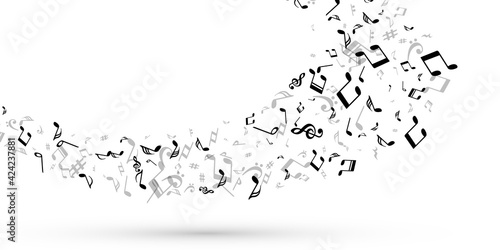 Musical note symbols vector design. Melody