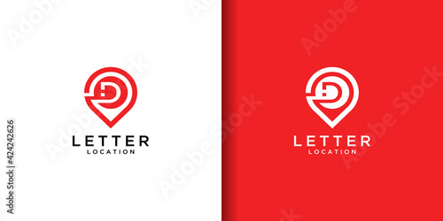 Letter d location logo design. icon inspiration