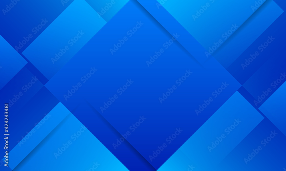Fototapeta premium Abstract blue rectangles background. Vector illustration.