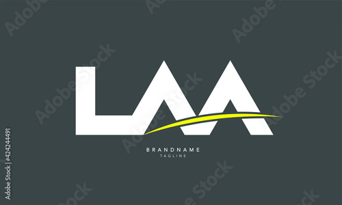 Alphabet letters Initials Monogram logo LAA, LA, AA photo