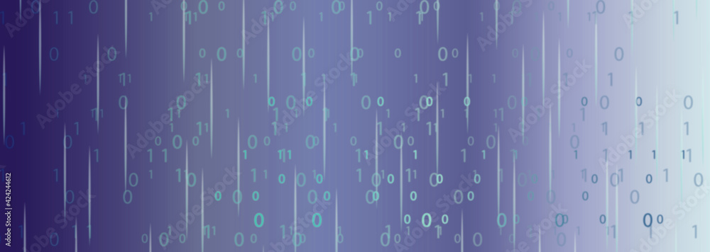 purple Science Visualization. Matrix Data Stream