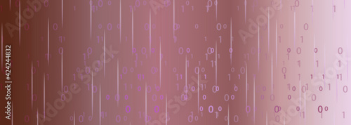 pink Science Visualization. Matrix Data Stream