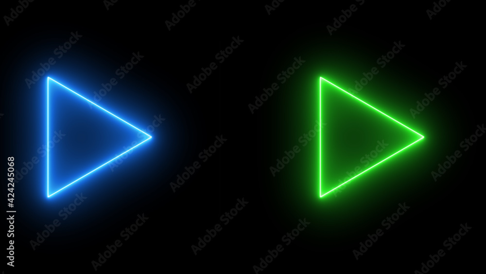 blue and green neon triangles blue and green neon triangles