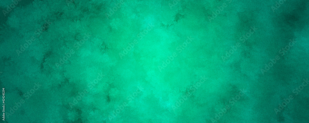 Abstract Blue Green Watercolor Background