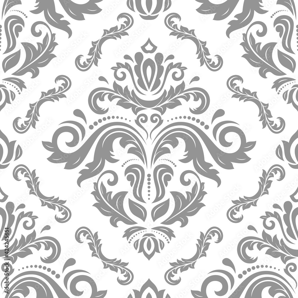 Classic seamless pattern. Damask orient ornament. Classic vintage background. Orient light ornament for fabric, wallpaper and packaging