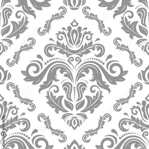 Classic seamless pattern. Damask orient ornament. Classic vintage background. Orient light ornament for fabric, wallpaper and packaging