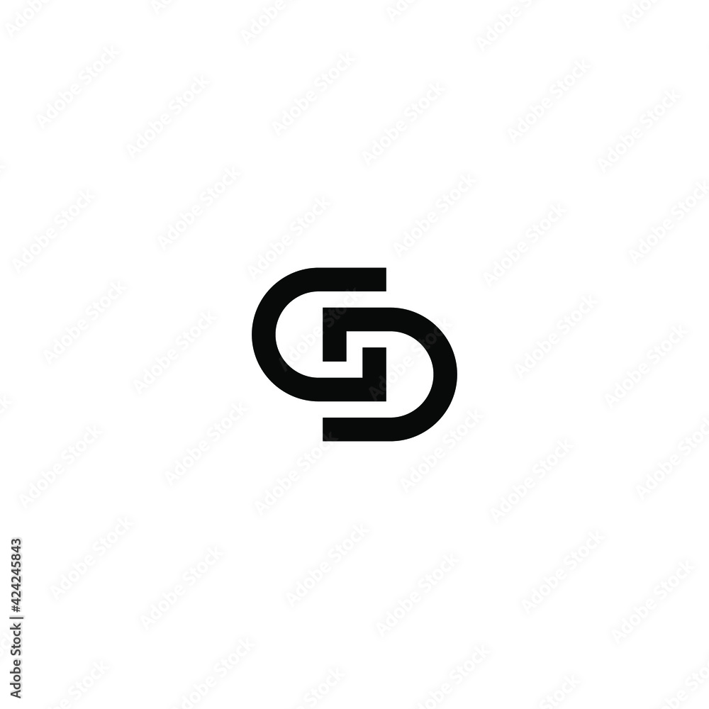 initial GD logo design