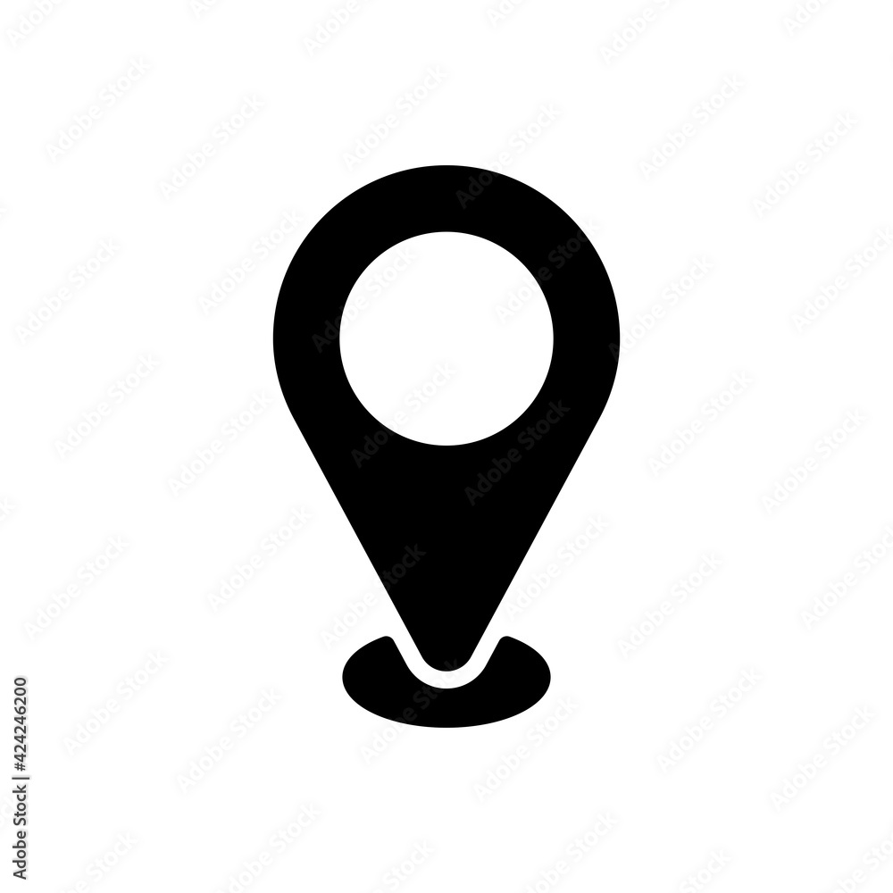 Pin map glyph icon. Map pointer. Map markers Pin map glyph icon. Map pointer. Map markers