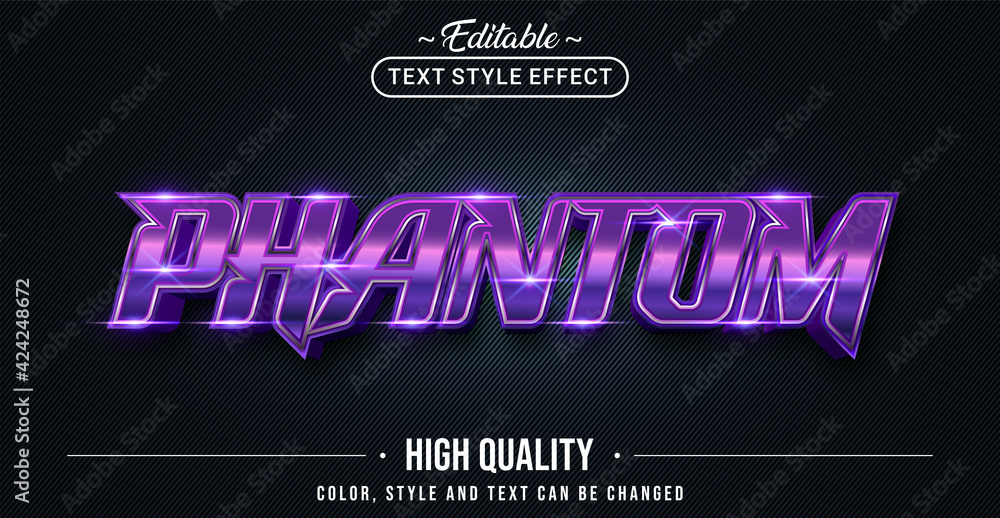 Fotografija Editable text style effect - Phantom text style theme.