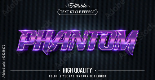 Editable text style effect - Phantom text style theme. photo
