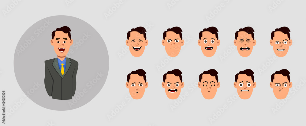People showing emotions. Different facial emotions for custom animation, motion or design. People showing emotions. Different facial emotions for custom animation, motion or design.