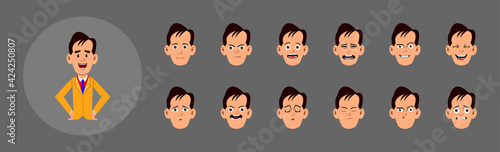 People showing emotions set. Different facial emotions for custom animation, motion or design.People showing emotions set. Different facial emotions for custom animation, motion or design.