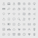 Social media, web, online sales and various icons. Vector set