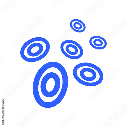 human blood cell icon design vector