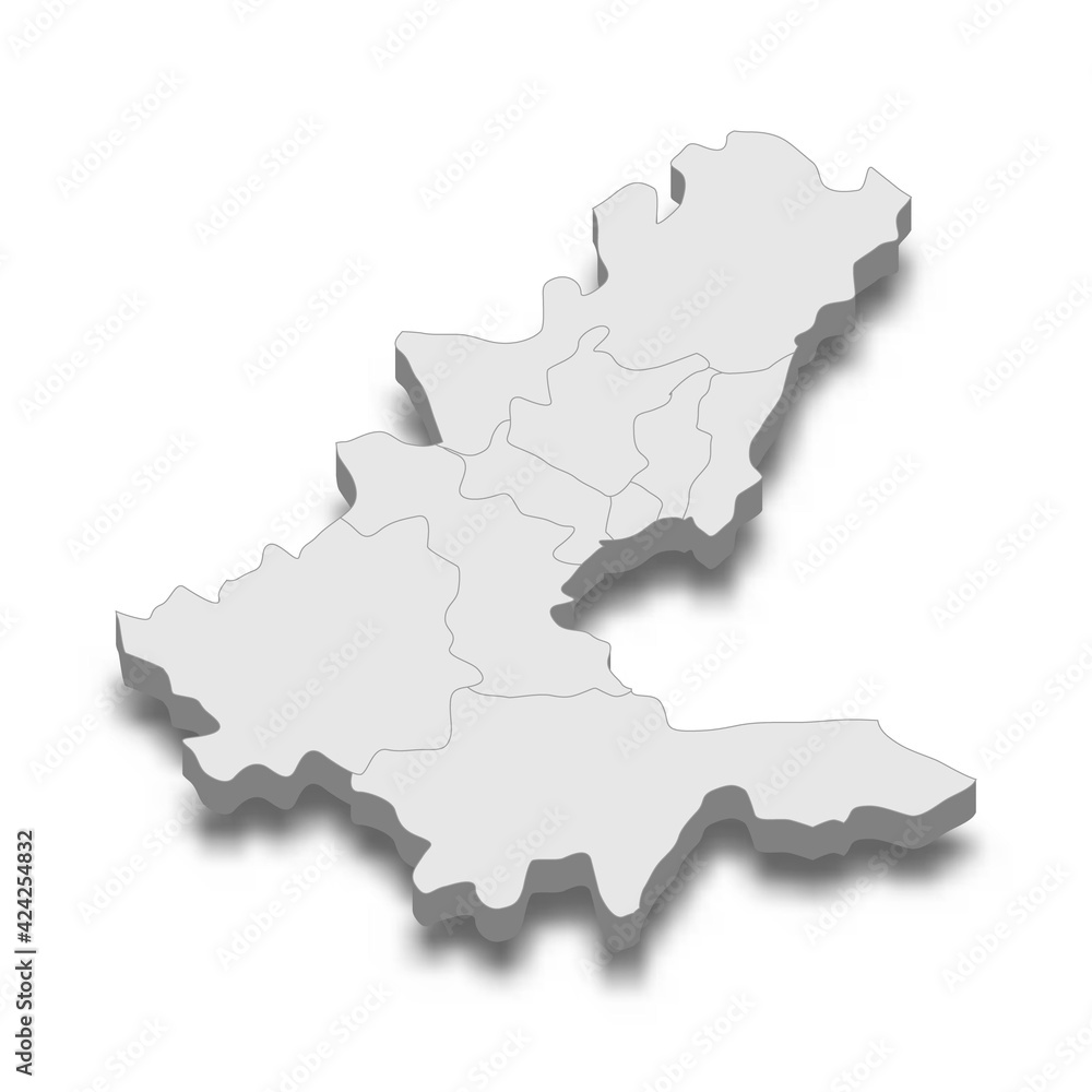 3d isometric map of Sarajevo City is a Capital of Bosnia