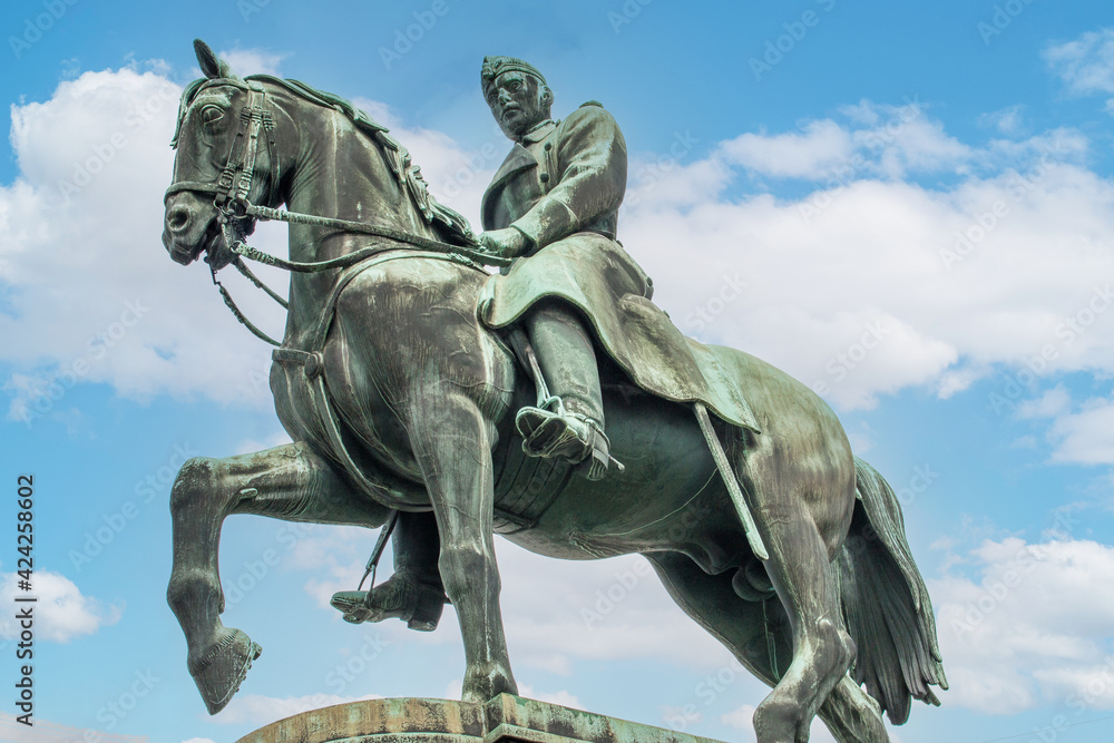 Christian X. Staue (equestrian statue of Christian X.) at Annæ Plads copenhagen Region Sjælland (Region Zealand) Denmark