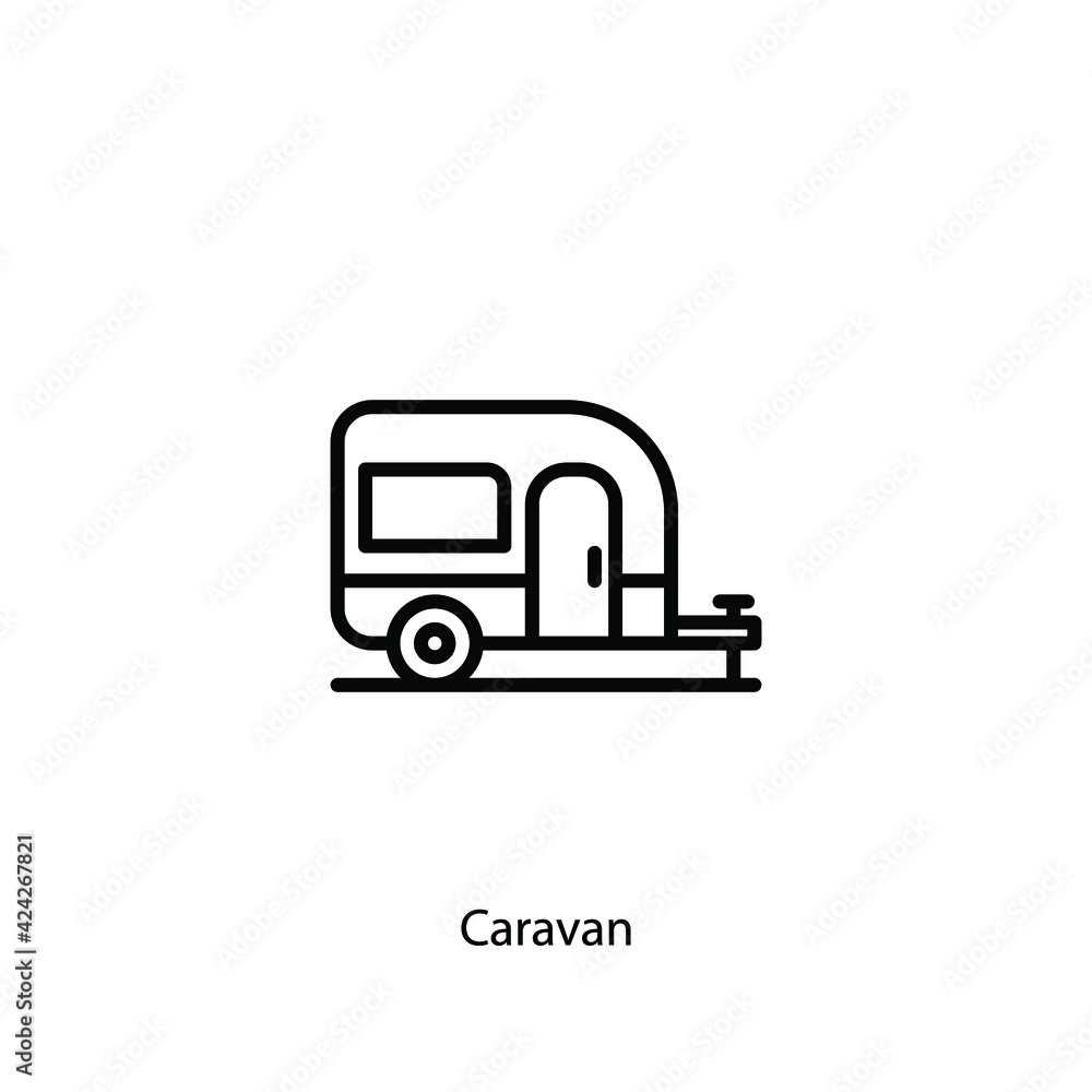 caravan  icon vector sign symbol