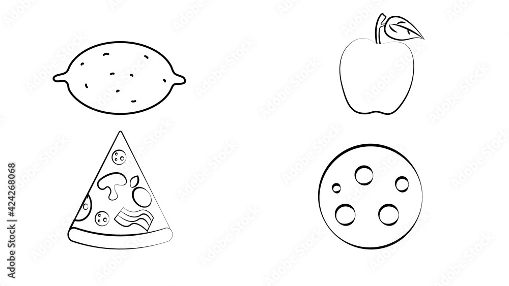 Hand drawn food doodle set. Collection of pen ink pencil drawing sketches of fruits vegetables sweets and drinks isolated on transparent background. Illustration of healthy and junk nutrition Hand drawn food doodle set. Collection of pen ink pencil drawing sketches of fruits vegetables sweets and drinks isolated on transparent background. Illustration of healthy and junk nutrition