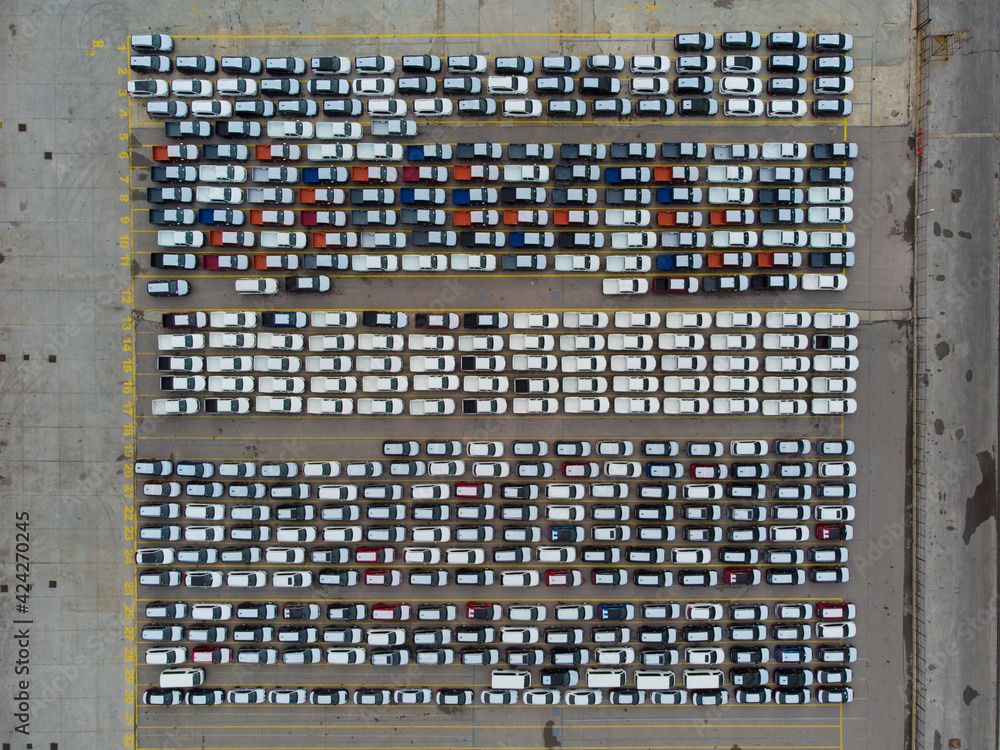 Pattern of cars at the port of Keratsini Pattern of cars at the port of Keratsini