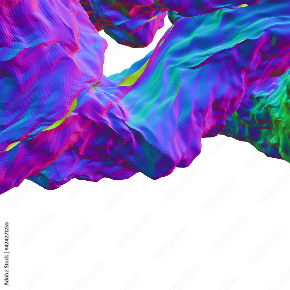 Fototapeta premium Abstract 3d background with colorful triangular mesh