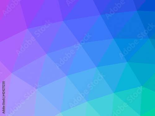 Triangular colorful gradient mesh, 3d pattern