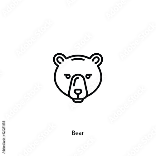 bear  icon vector sign symbol