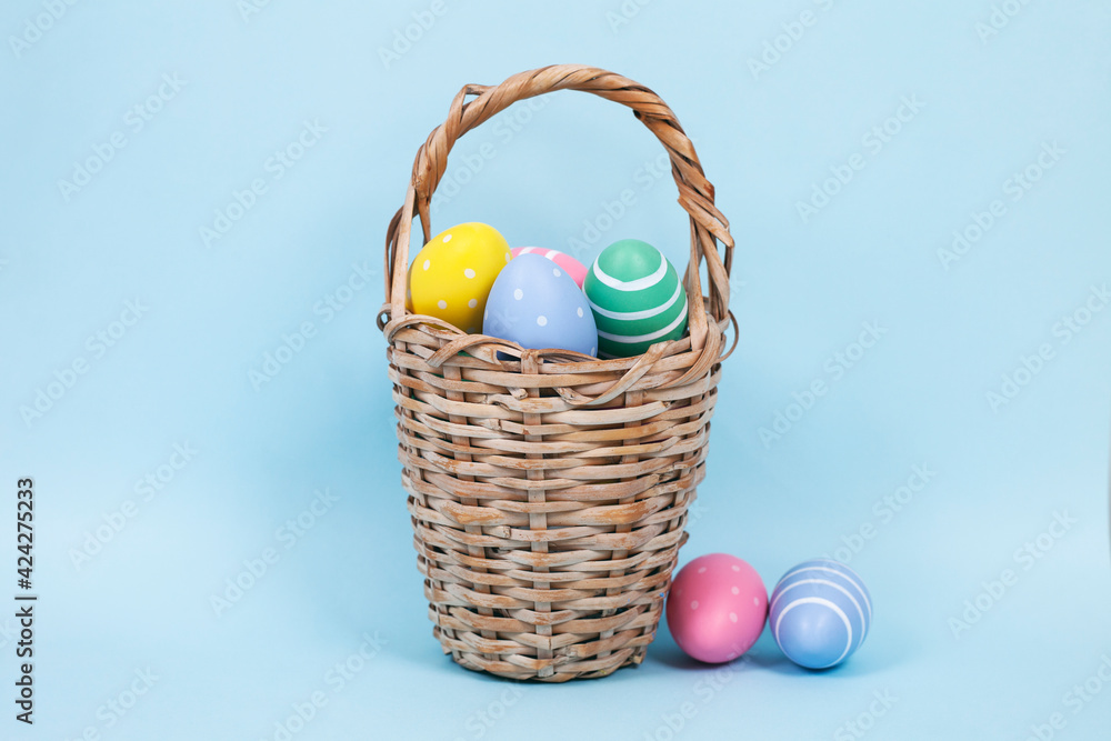 Easter background with Easter eggs.